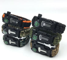 Paracord Bracelet with Compass and Fire Starter
