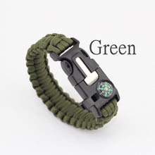 Paracord Bracelet with Compass and Fire Starter